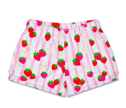 Strawberry Stripes Plush Shorts