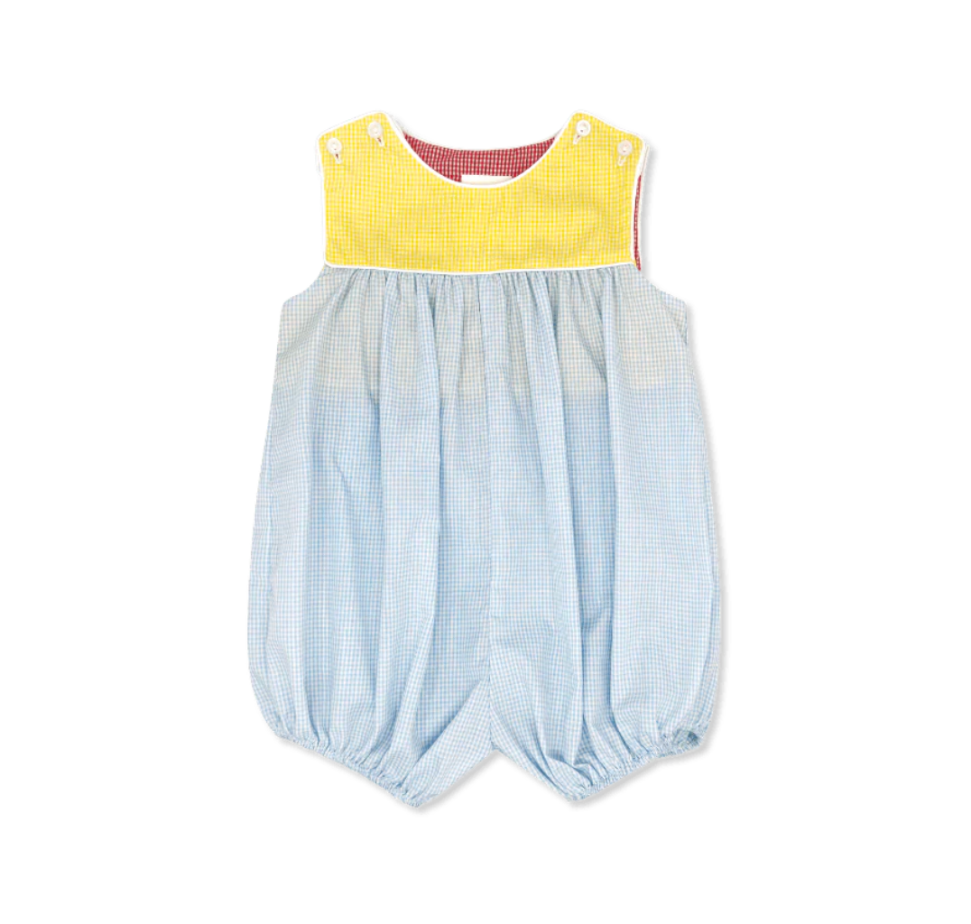 Red, Yellow and Blue Minigingham Charming Bubble