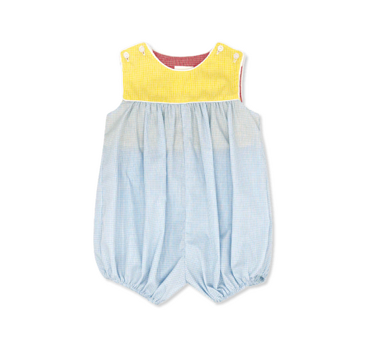 Red, Yellow and Blue Minigingham Charming Bubble