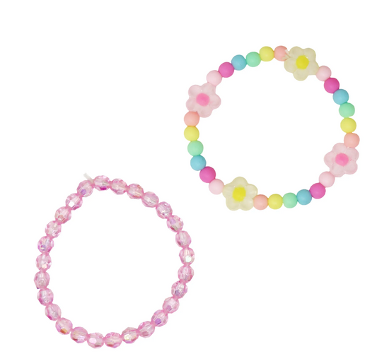 Rainbow Flower Bracelet Set