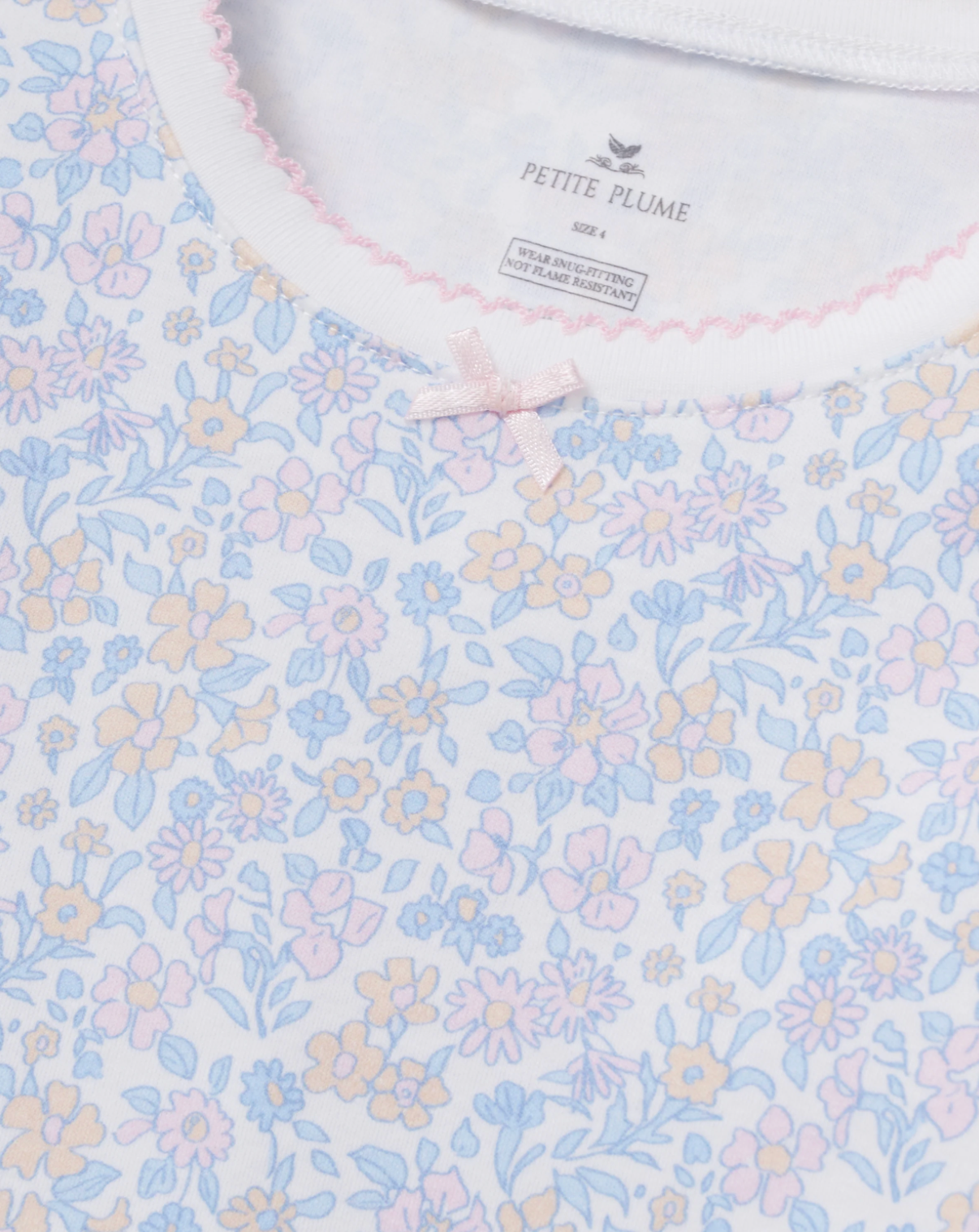 Pima Snug Fit Short Set in Fleur Blanche