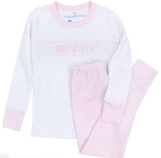 Big Sister Smocked Long Pajamas