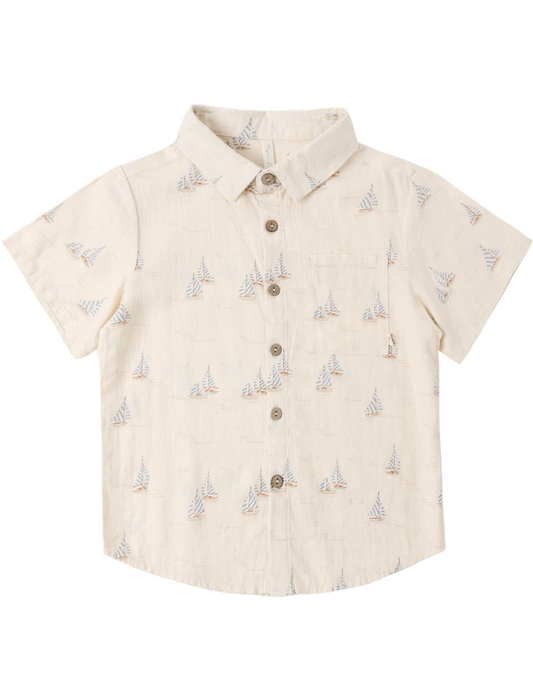 Collared Short Sleeve Shirt Sail