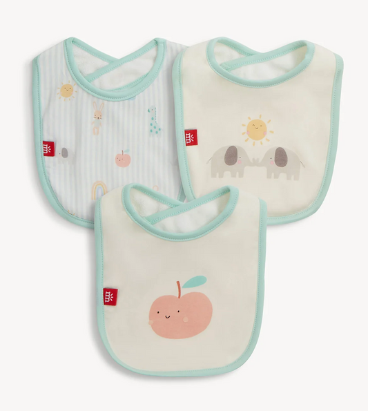Lullaby Sky Blue Magnetic Bib 3-Pack