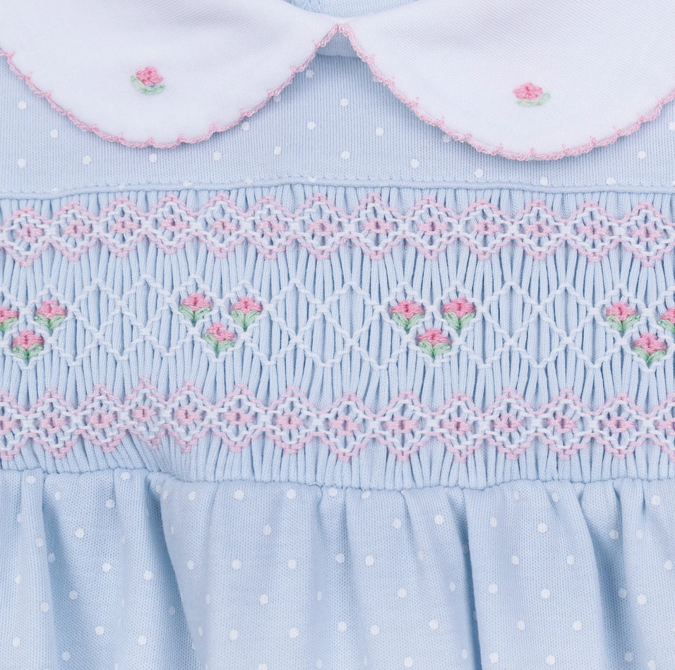 Piper's Classics Smocked Bubble Light Blue