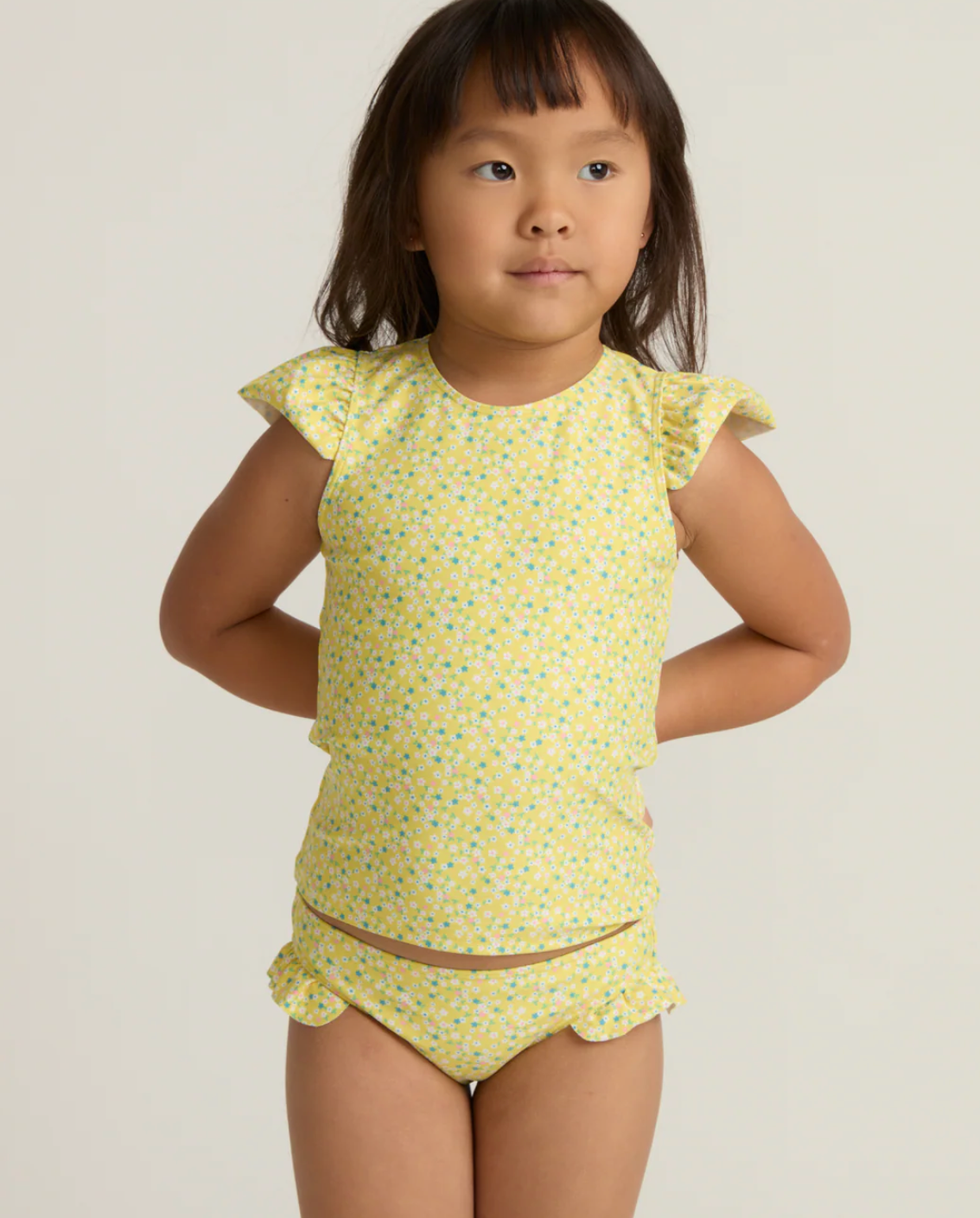 Petite Fleur Cup Sleeve Rashguard Set