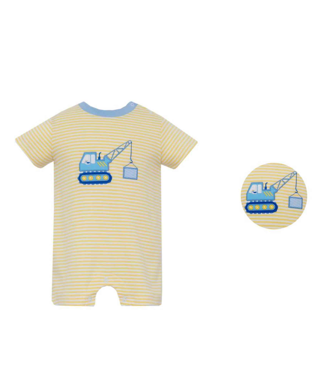 Crane- Yellow Knit Stripe Short Romper