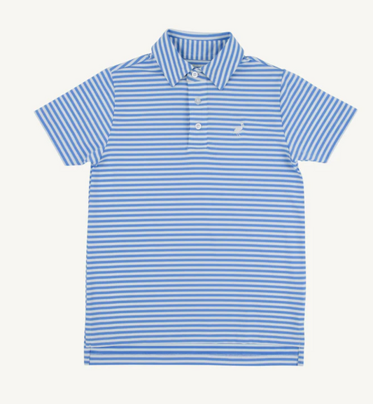 Prepletic Prim & Proper Polo- Sunrise Blvd Blue Stripe