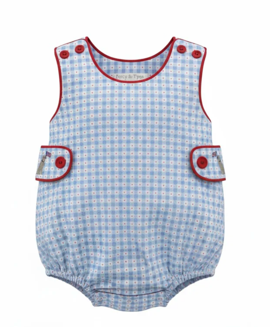 Patriotic Plaid Tab Shep Bubble