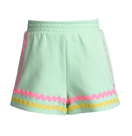 Flared Shorts with Trim Detail