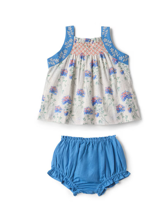 Baby Lauren Hydrangea Print Romper