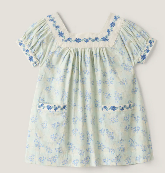 Adelle Minty Flower Print Dress