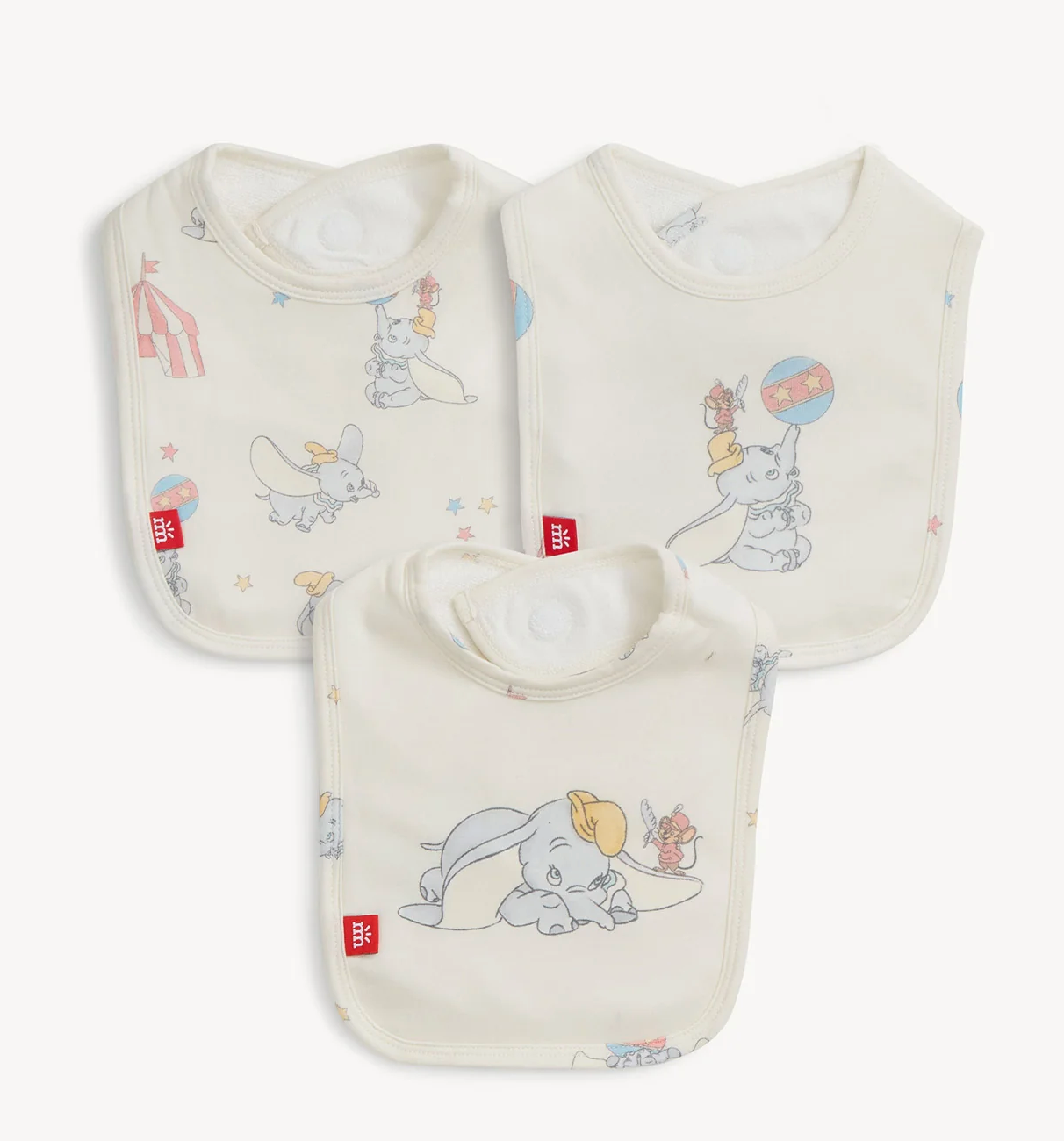 Dumbo Circus Magnetic Bib 3 Pack