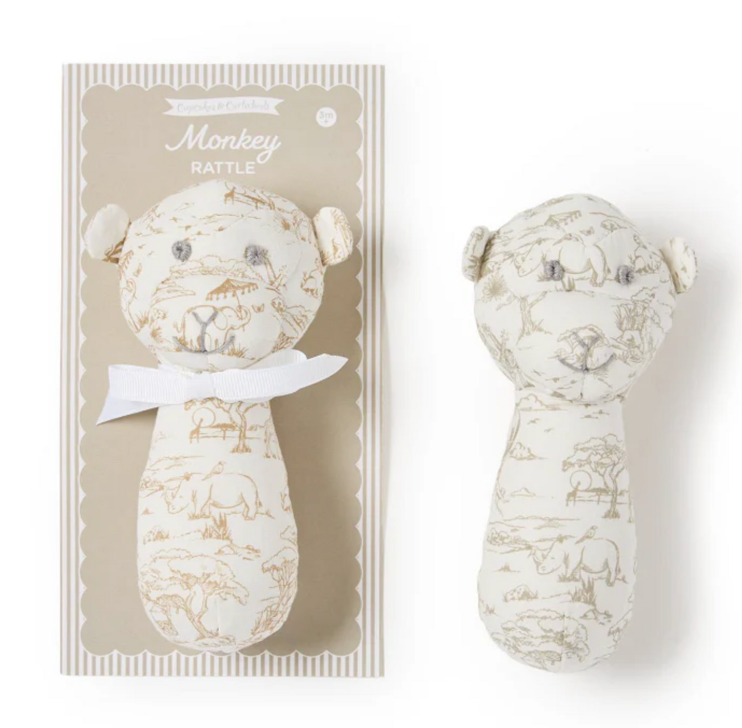 Safari Toile Monkey Rattle