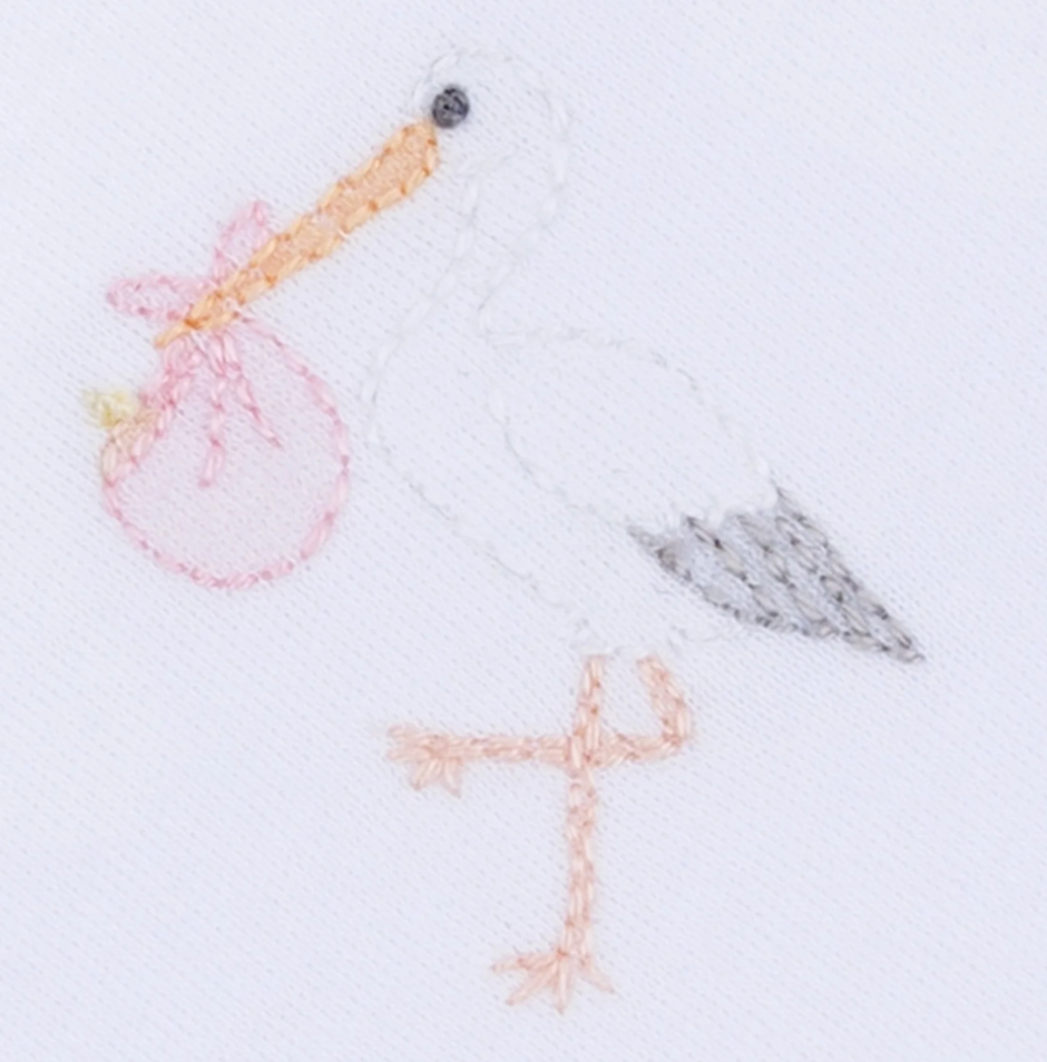 Vintage Stork Hat Light Pink