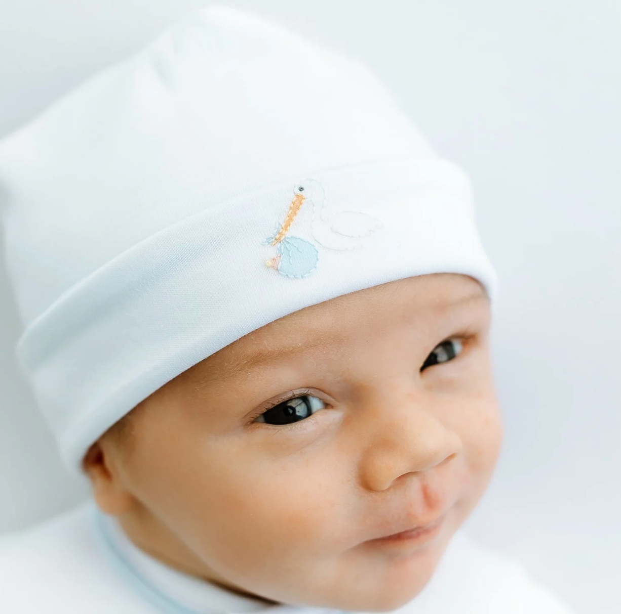 Vintage Stork Hat Light Blue