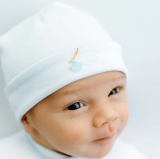 Vintage Stork Hat Light Blue