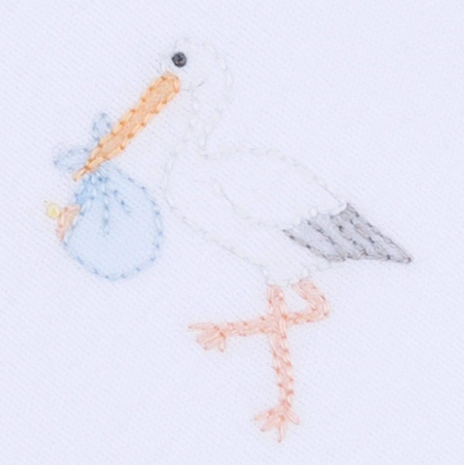 Vintage Stork Hat Light Blue