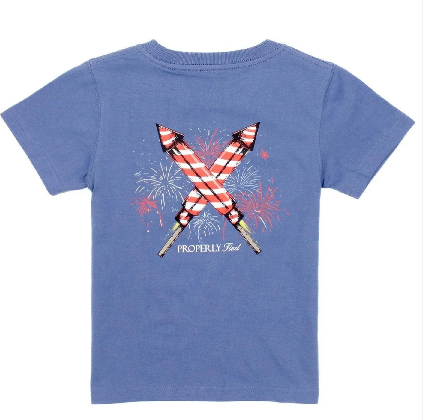 Boys Firecracker Tee Space Blue