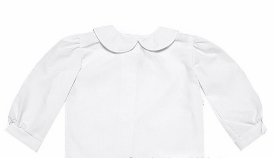 White Blouse With Piping Girls