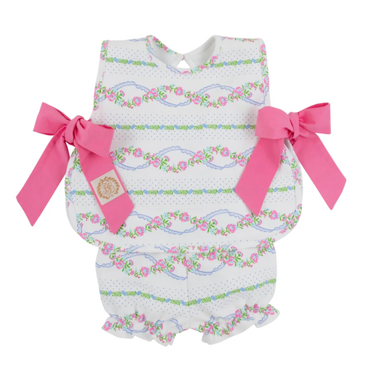 Talbott Tie Side Heavy Weight- Garrison Garlands/Winter Park Pink