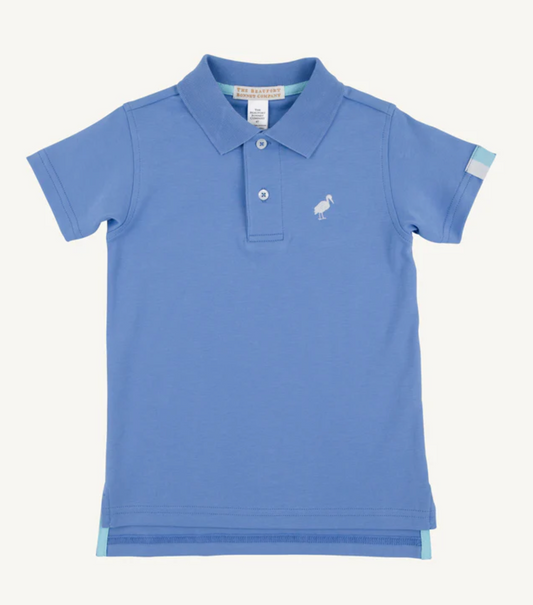 Prim and Proper Polo SS- Barbados Blue/ Worth Ave White