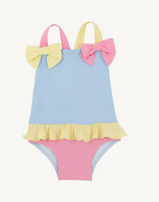 Taylor Bay Bathing Suit- Beale Street Blue, Hamptons Hot Pink, Lake Worth Yellow & Worth Avenue White