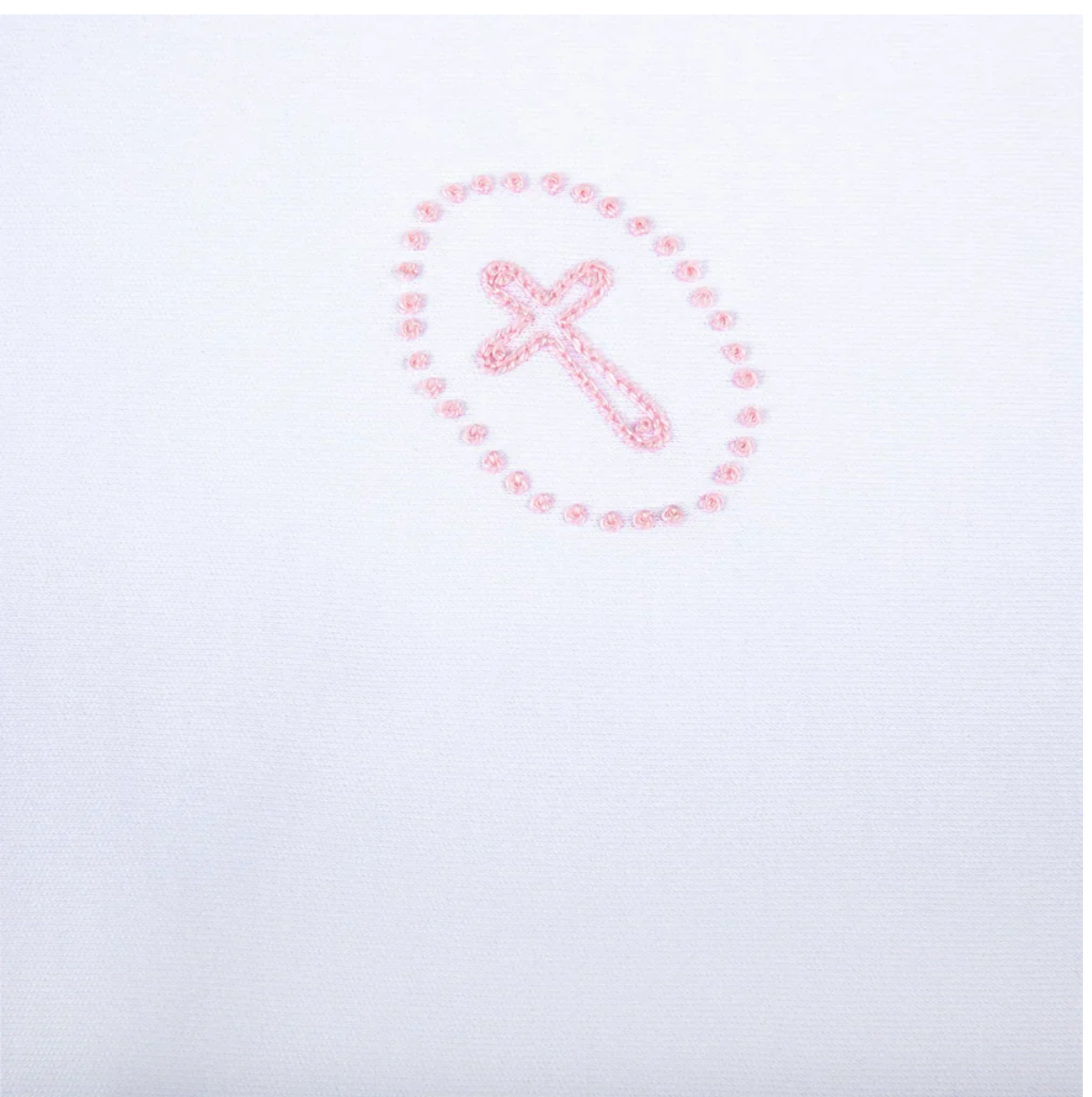 Blessed Pink Embroidered Receiving Blanket