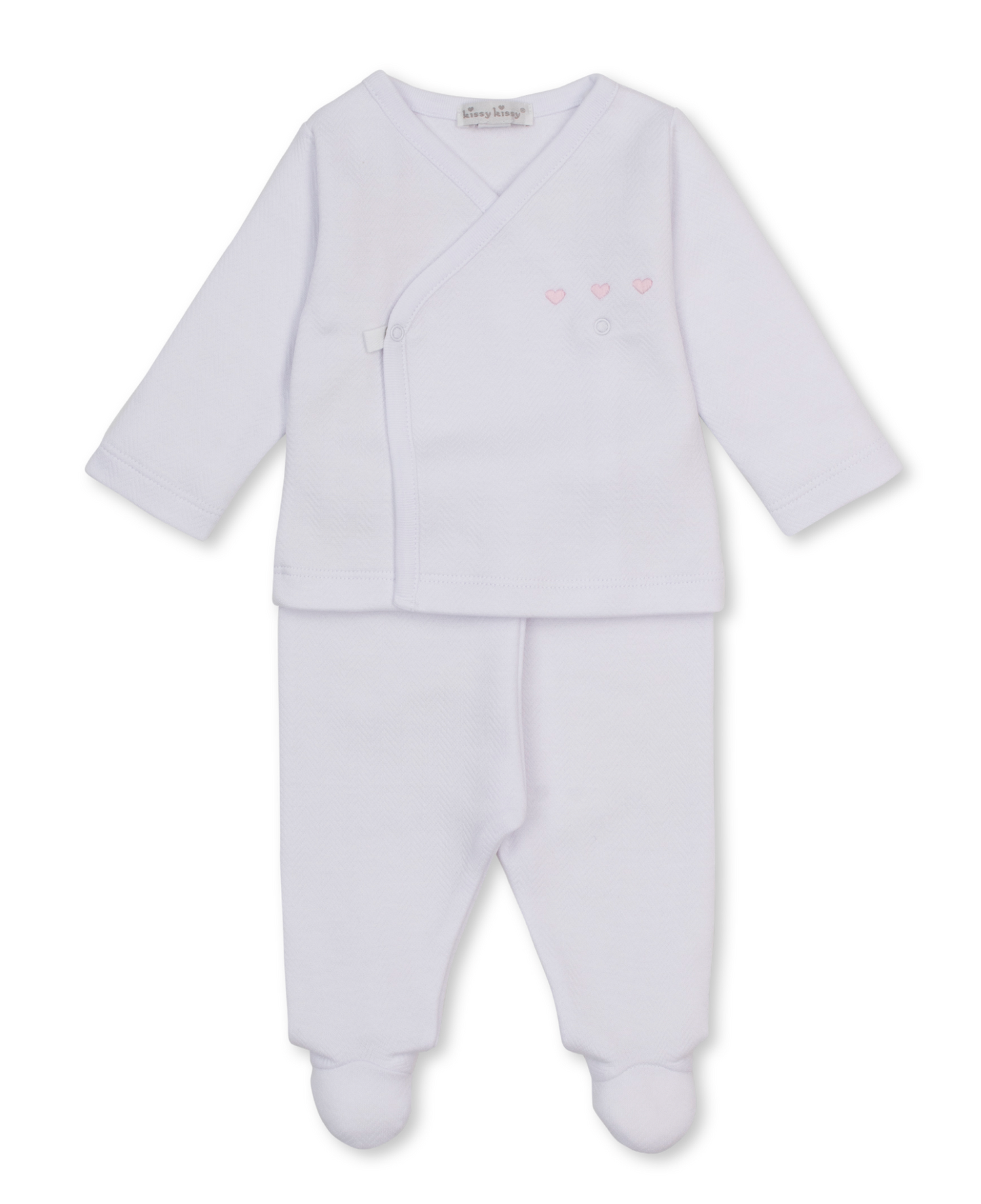 Baby Blessings Footed Pant Set Pink
