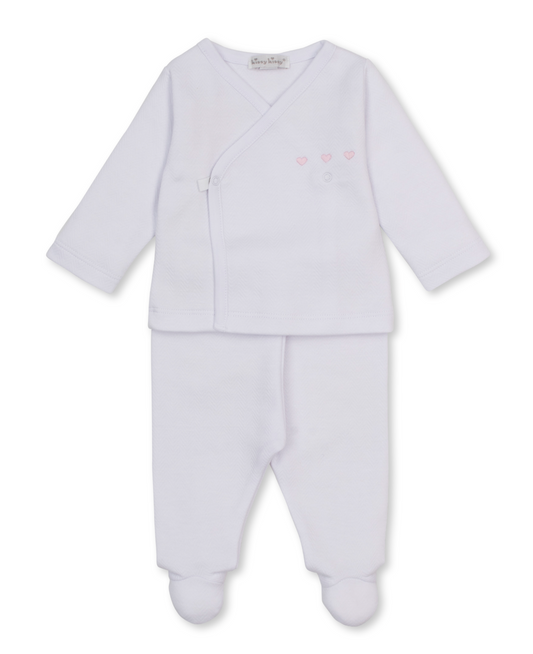 Baby Blessings Footed Pant Set Pink