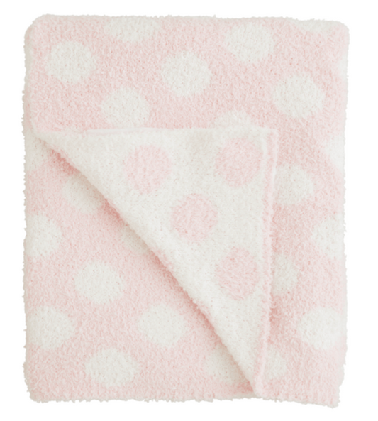 Pink Dot Chenille Blanket