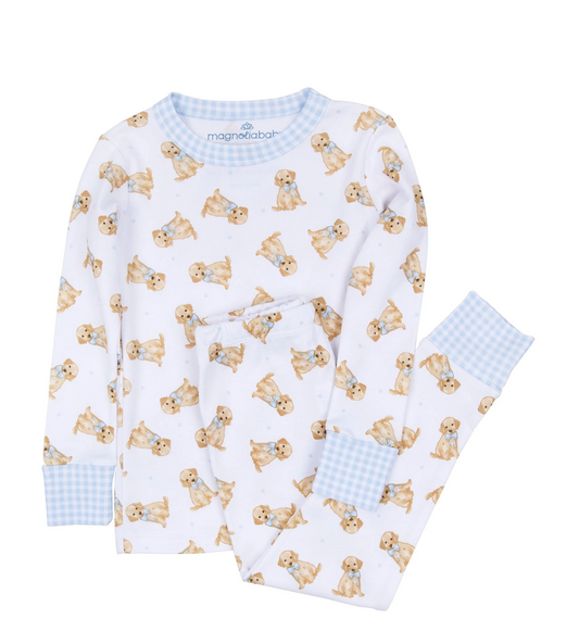 Sweet Golden Blue Long Pajamas