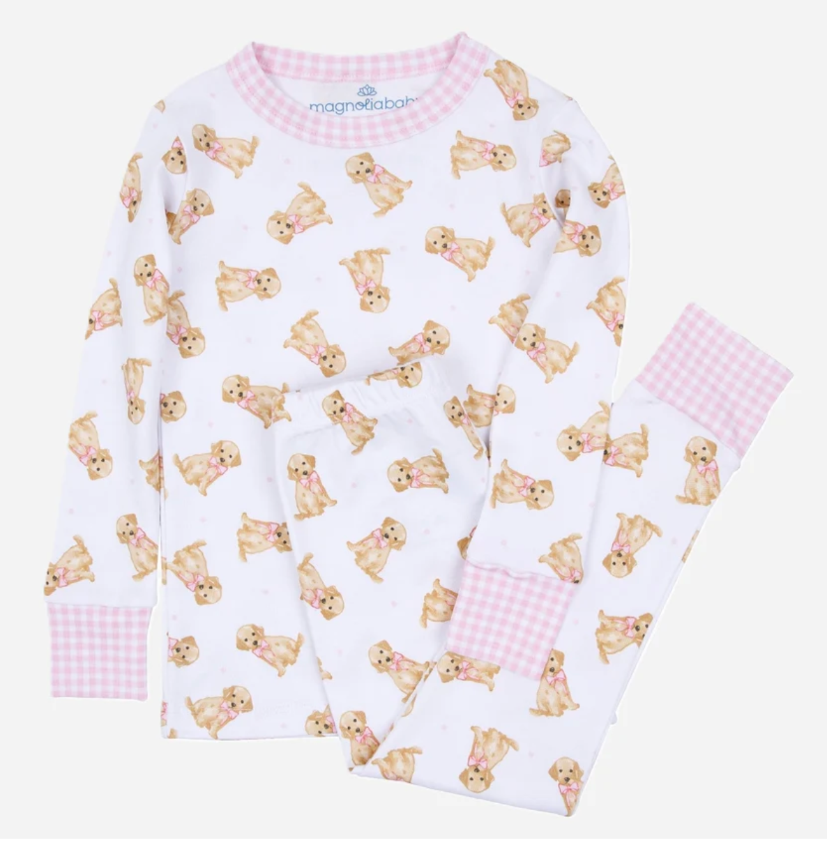 Sweet Golden Pink Long Pajamas