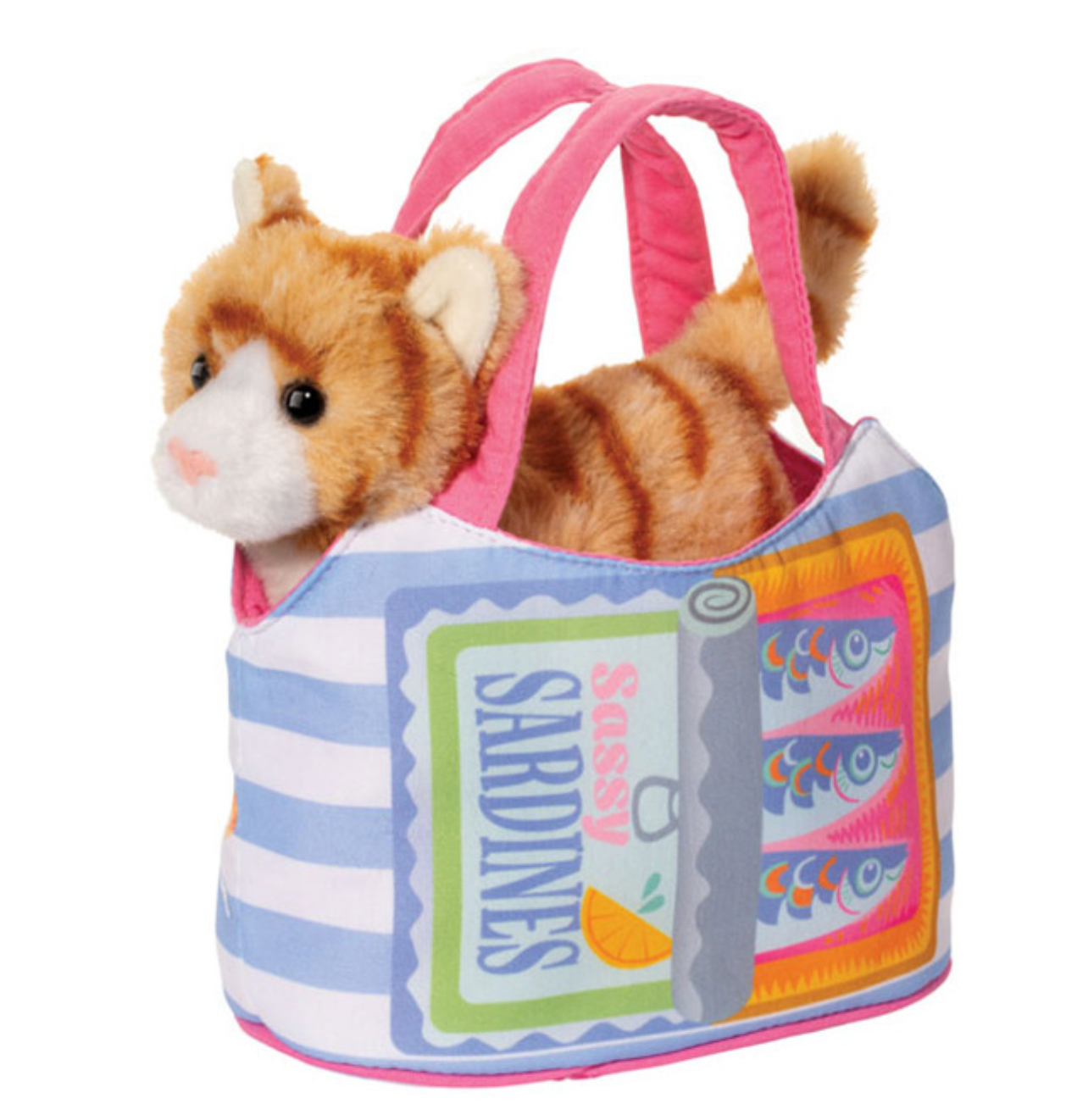 Sassy Sak- Sardine Sak w/ Orange Striped Cat