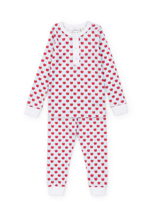 Jack Boys' Pajama Pant Set - Schoolhouse Apples Blue
