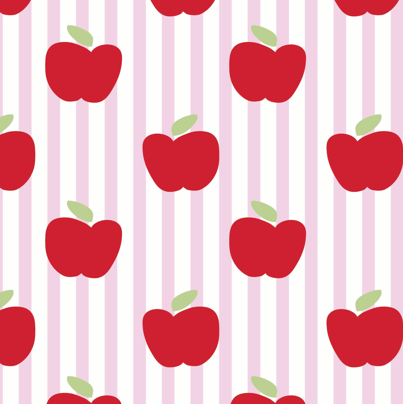 Alden Girls' Pima Cotton Pajama Pant Set - Schoolhouse Apples Pink
