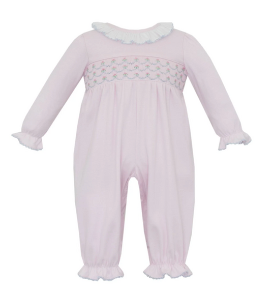 Ellie Pink Knit Long Romper