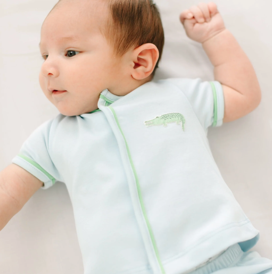 Bayou Baby Diaper Cover Set - Light Blue