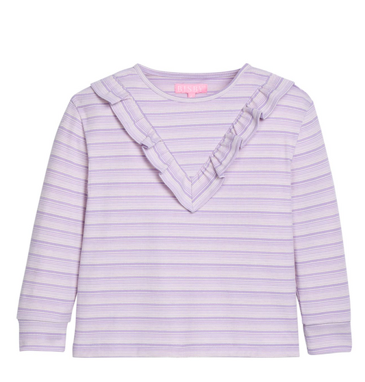 Aspen Tee - Lavender Sparkle Stripe