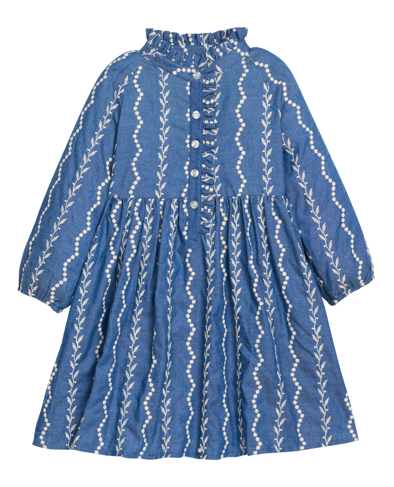 Amelia Dress - Chamonix Chambray Embroidery
