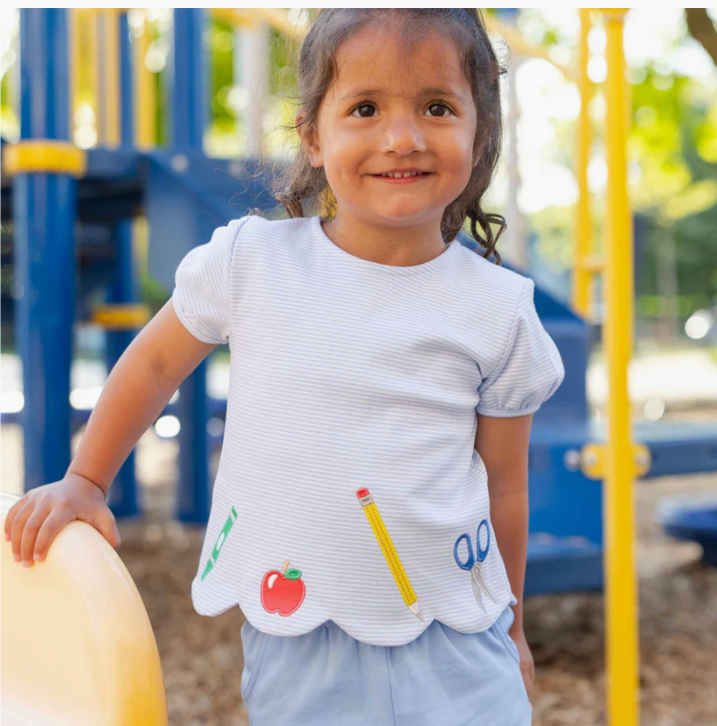 School Supplies Short Set Girl