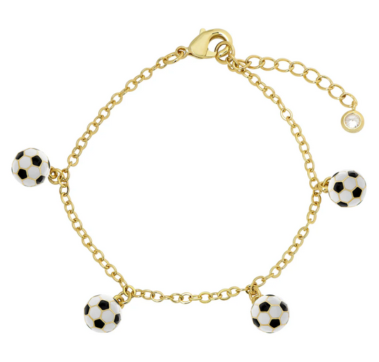 Soccer Ball Charm Bracelet