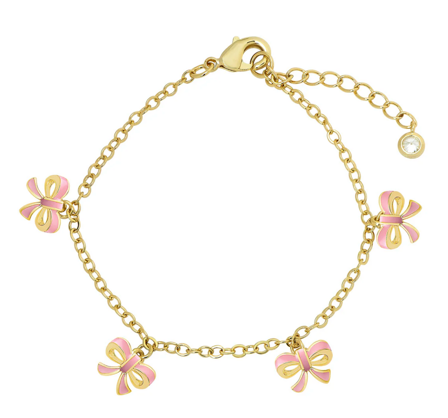 Bow Charm Bracelet (Pink)