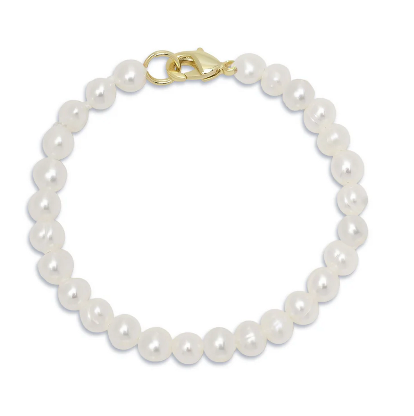 4.5" Freshwater Pearl Strand Bracelet (Baby)