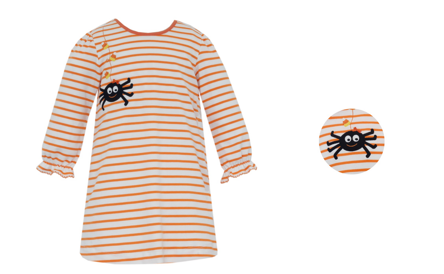 Spider Orange Knit Stripe Dress