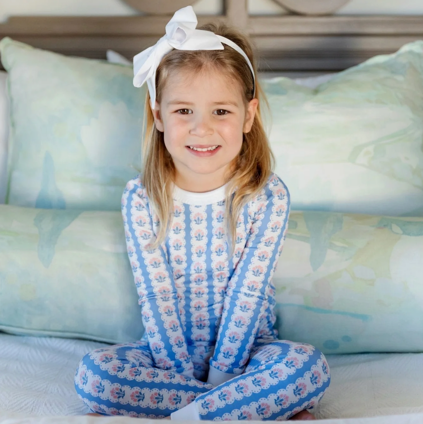 Ava Girls' Pajama Pant Set - Harvest Ribbon Floral