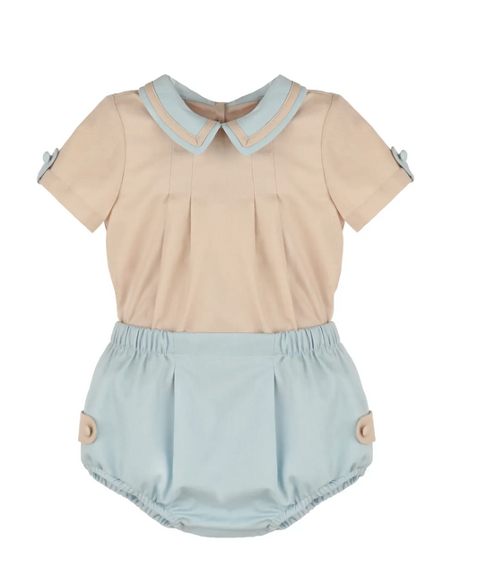 Oatmeal & Chambray Boy Set