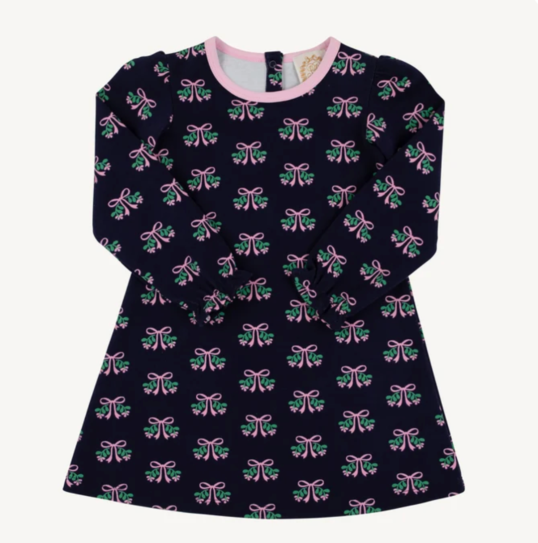 Sadie Sweatshirt Dress Beloved Bows/Pier Party Pink