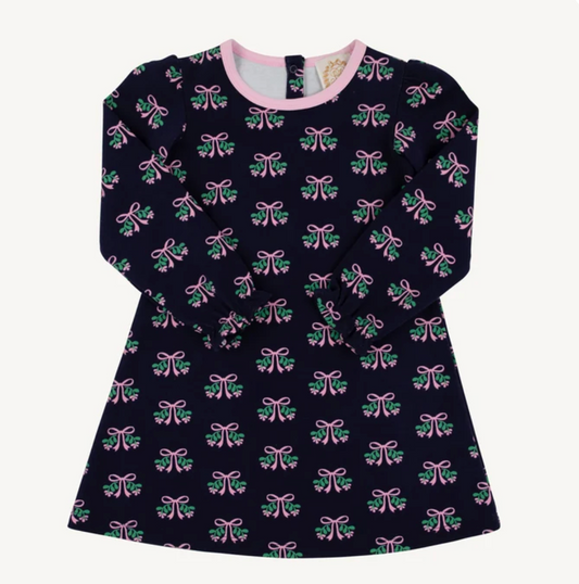 Sadie Sweatshirt Dress Beloved Bows/Pier Party Pink