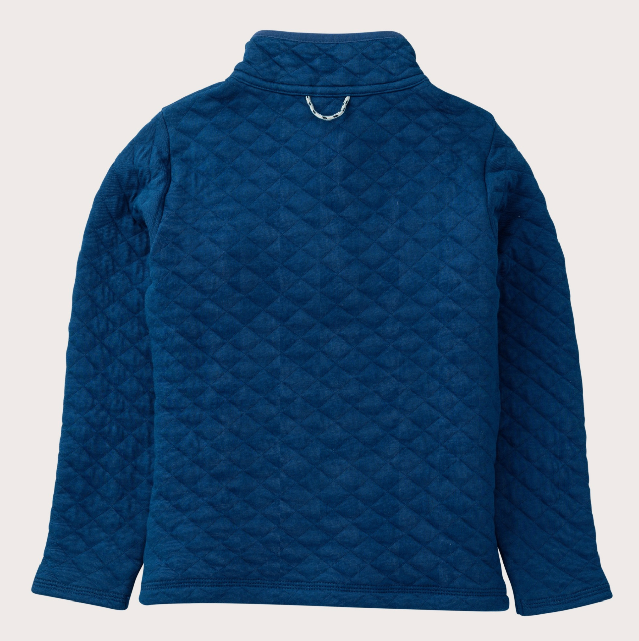 Quilted Zip Pullover Navy Peony